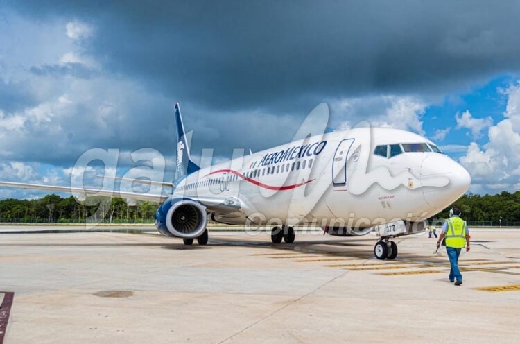 Cancun, 10 de Septiembre.- este dia se llevo acabo la inaguracion en el aeropuerto internacional de cancun la ruta Gaudalajara-cancun con la aerolinea Aeromexico