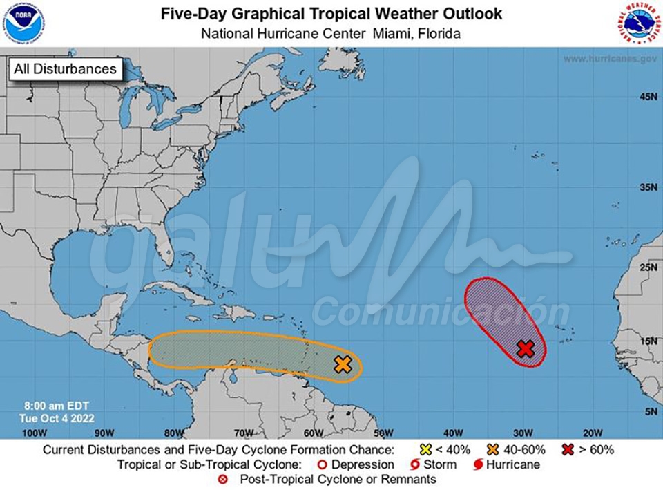 Quintana Roo mantiene bajo vigilancia dos zonas de baja presión en la zona