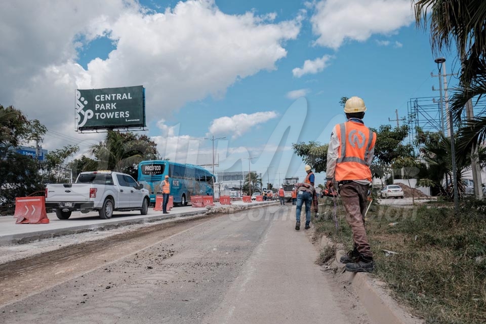 Las obras en la Colosio y aeropuerto, con un 19 por ciento de adelanto