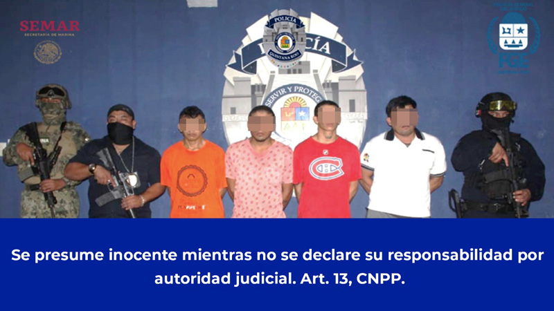 Cuatro detenidos en un taxi de Cancún, llevaban droga y una báscula