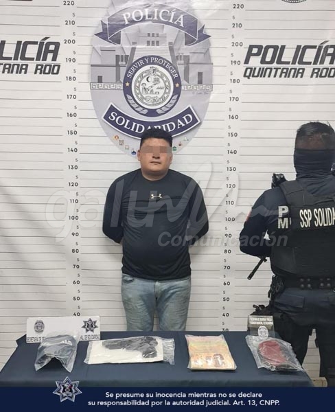 Detienen a sujeto que con pistola de “juguete” asaltó una tienda en Playa del Carmen