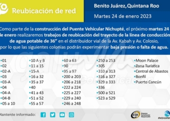 Aguakan advierte posible afectación en Cancún por próximos trabajos