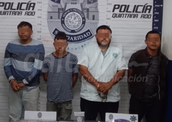Presentan en Cancún a siete detenidos por delitos contra la salud y portación de armas