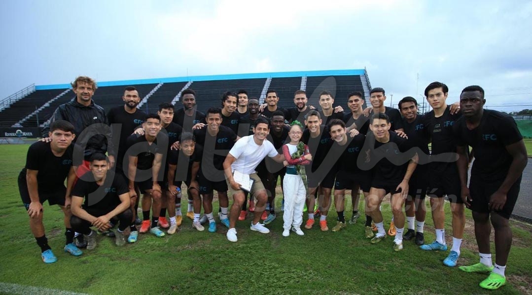 El Cancún F.C. vivió un día diferente, muy emotivo durante su preparación para enfrentar ni más ni menos