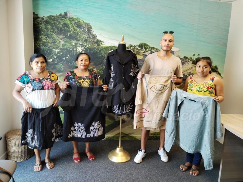 Mujeres mayas de Tulum y diseñador holandés amalgaman talento textil