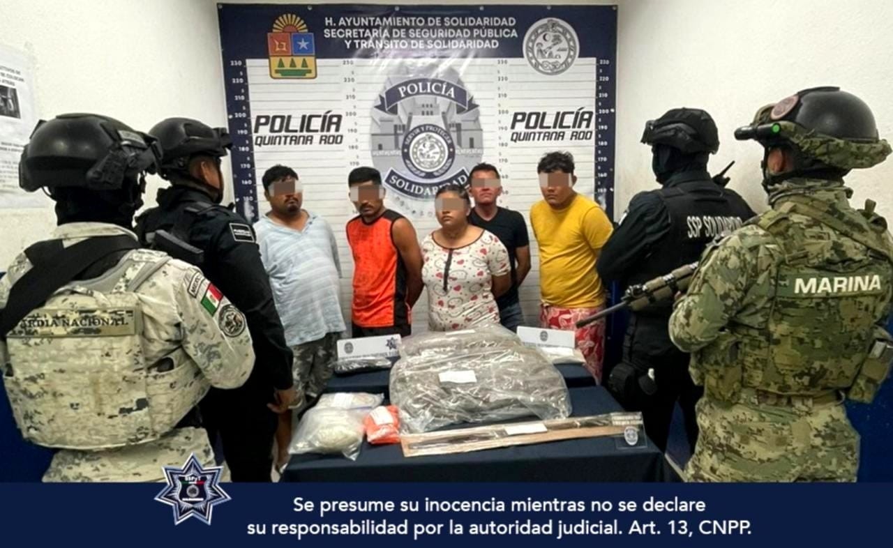 En diferentes puntos de Playa del Carmen detienen a 10 personas con droga