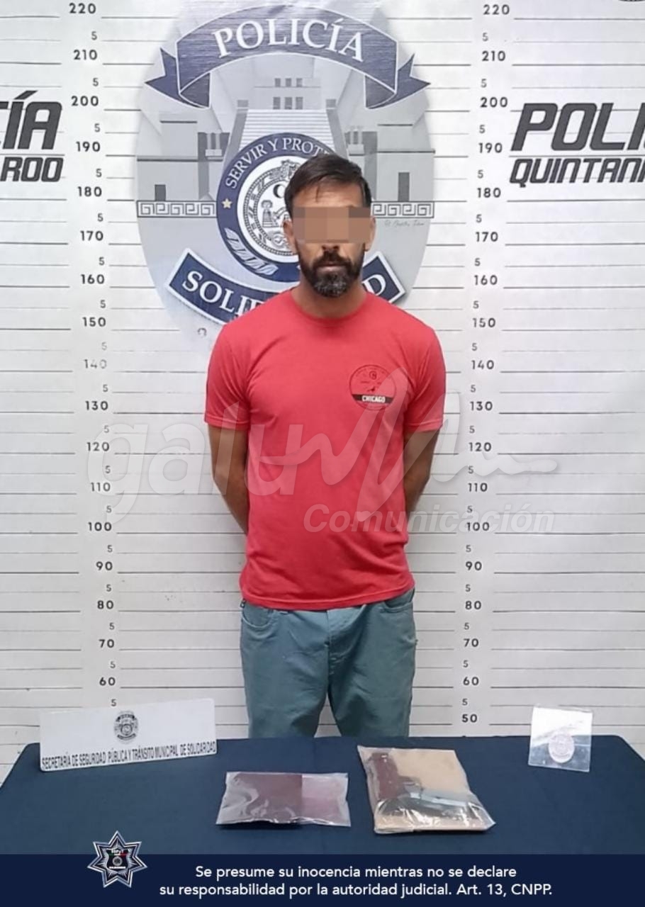 Detienen en Playa de Carmen a sujeto con amenazó a una mujer con réplica de arma de fuego