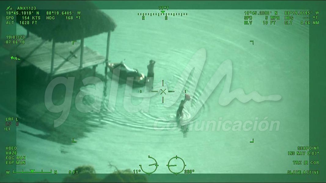 Con apoyo de avión de la Marina rescatan en Bacalar a personas extraviadas