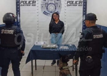 Detienen a mujer en Playa del Carmen con diferentes tipos de drogas