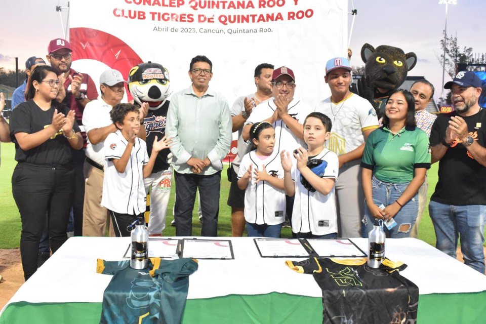 Conalep impulsará el béisbol con apoyo de Tigres de Quintana Roo
