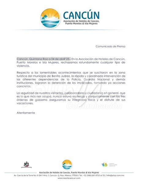 El sector hotelero garantiza seguridad de los vacacionistas