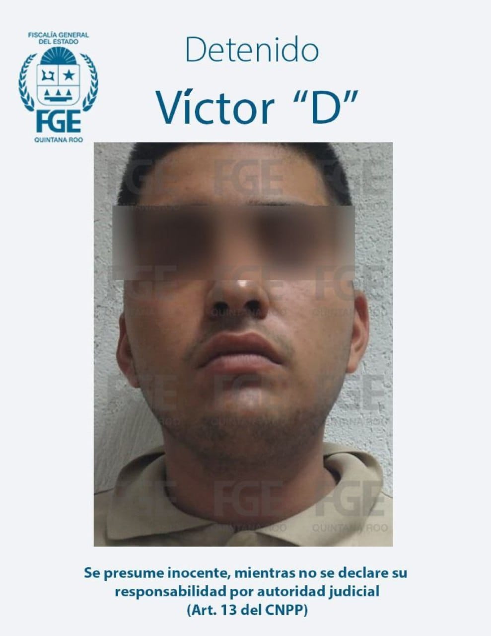 Fiscalía de Quintana Roo detiene a presunto doble homicida