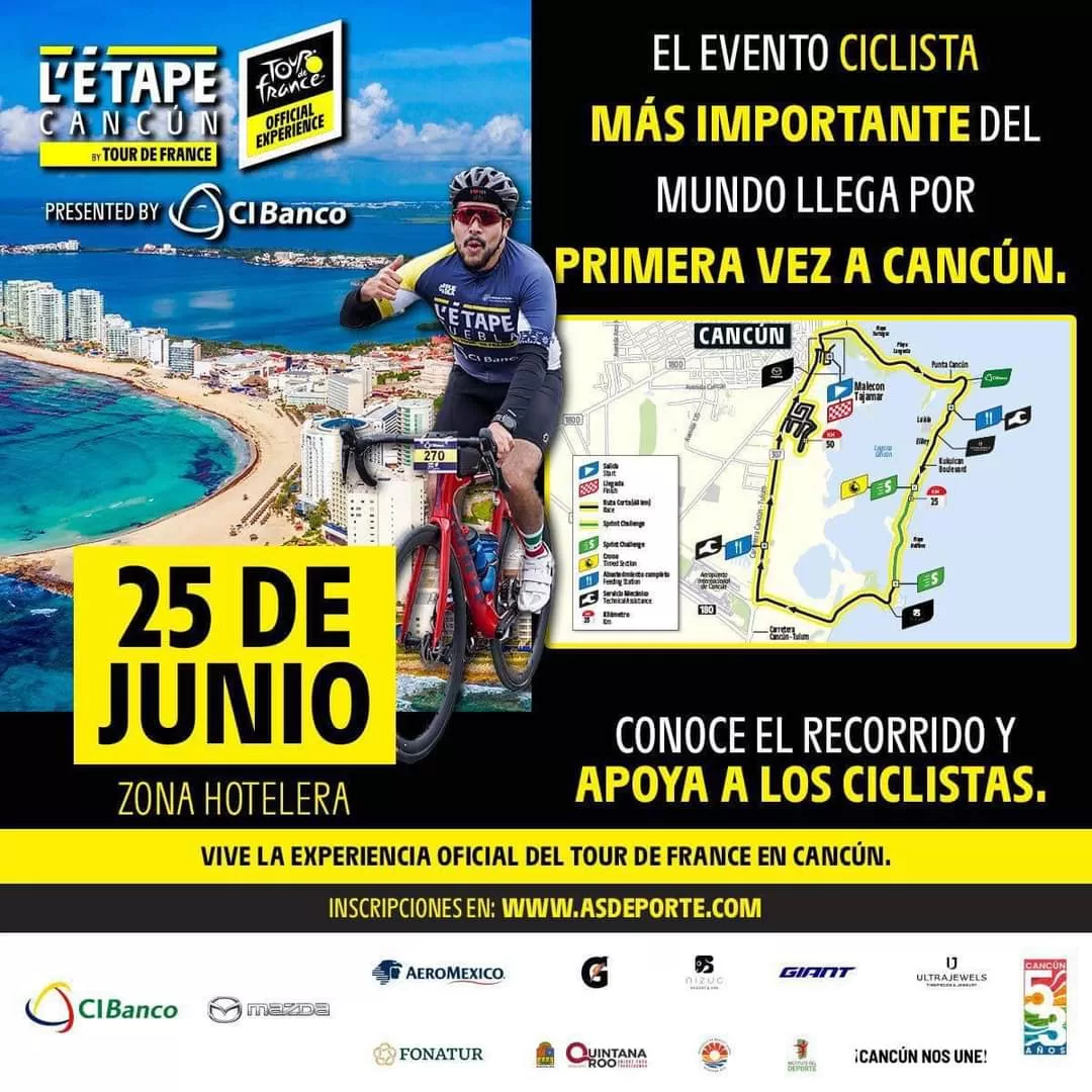 Unos 1,200 ciclistas correrán en L´Etape Cancún, by Tour de France