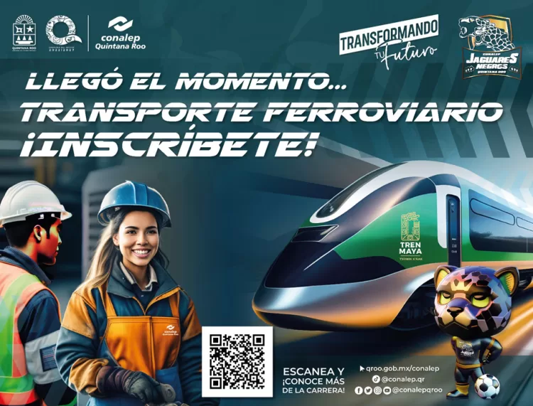 Inicia Conalep Quintana Roo inscripciones para Profesional Técnico en Transporte Ferroviario