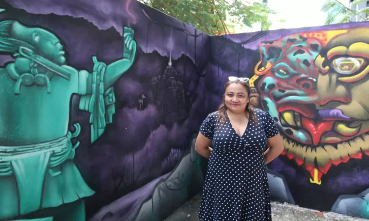 Expresión de arte urbano en paredes del “Andrés Quintana Roo”
