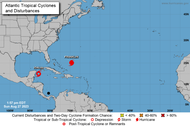 Tormenta “Idalia” con trayectoria cercana a Cozumel y Tulum