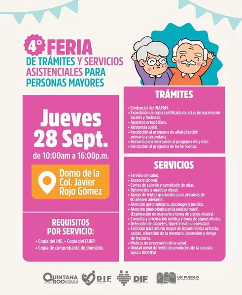 DIF Felipe Carrillo Puerto llevará trámites y servicios a personas mayores