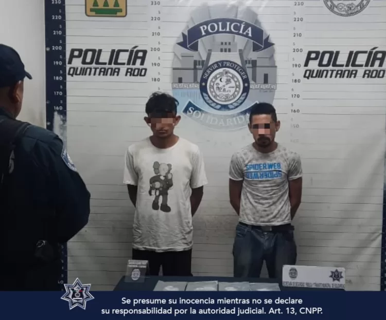 Operativo en calles de Playa del Carmen permite asegurar drogas y capturar a 4 personas