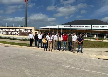Revisan aspectos de protección civil en aeropuerto “Felipe Carrillo Puerto”