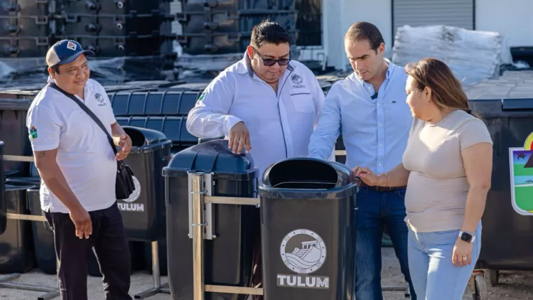 Con 750 contenedores nuevos refuerzan en Tulum sistema de acopio de basura