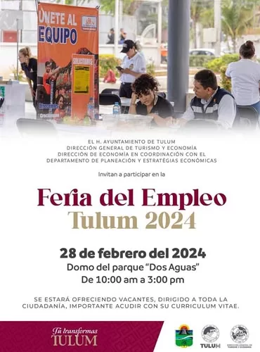Ofertarán 304 vacantes en Feria del Empleo en Tulum