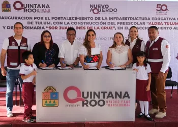 Inaugura la gobernadora una primara y un preescolar en Tulum