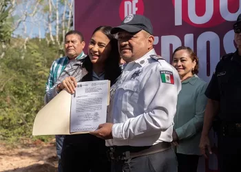 Entregan predios a 166 policías de Felipe Carrillo Puerto