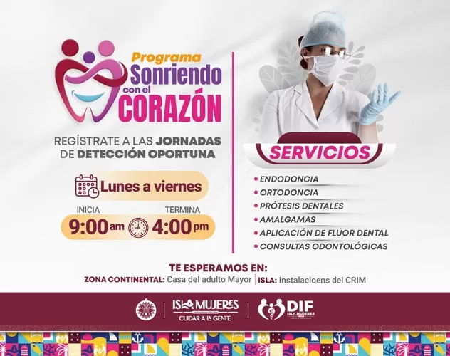 Gobierno Municipal invita a las isleñas e isleños a las Jornadas de Salud Bucal ‘Sonriendo con el Corazón’