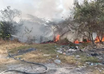 Reportan incendio en céntrica zona de Playa del Carmen