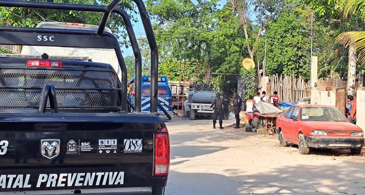 Hombre ejecutado a balazos afuera de su vivienda en Tulum