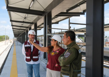 Supervisa Mara Lezama obras de la estación del Tren Maya en Chetumal
