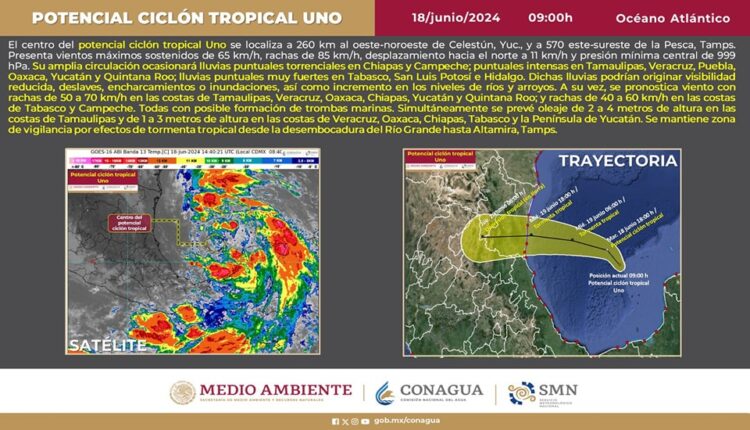 El potencial primer ciclón de la Temporada causa fuertes lluvias