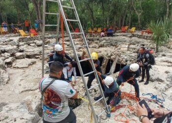 Muere de paro cardíaco turista que buceaba en cenote de Tulum