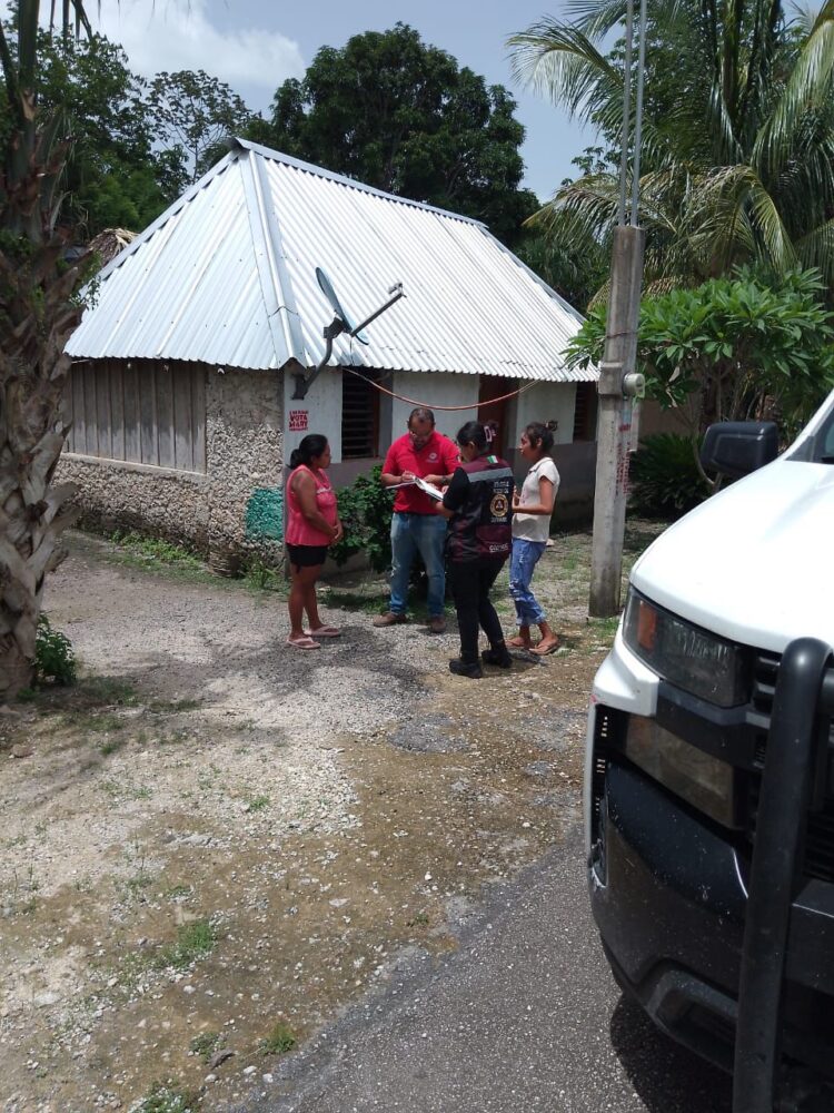 Protección Civil recorre refugios en Felipe Carrillo Puerto para garantizar sean seguros