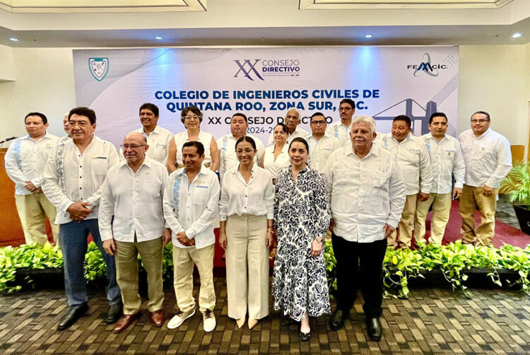 El Colegio de Ingenieros Civiles de Quintana Roo, Zona Sur, con nueva directiva