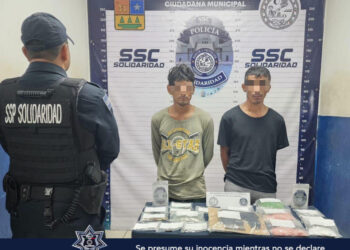 Detenido en Nuevo Noh-Bec par de narcomenudistas