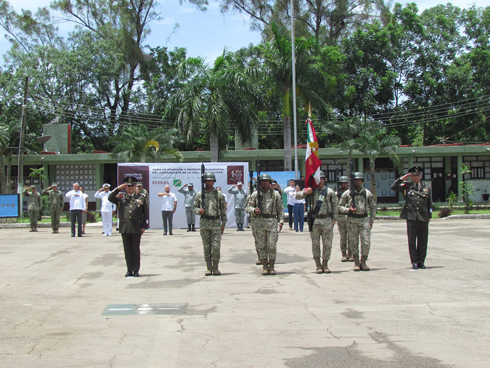 Nuevo comandante de la 34a. Zona Militar toma posesión