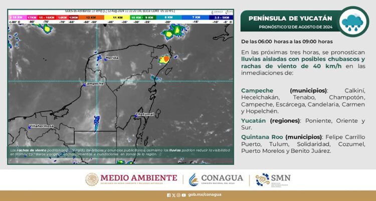 Pronostican lluvias aisladas para la zona centro-norte del Estado