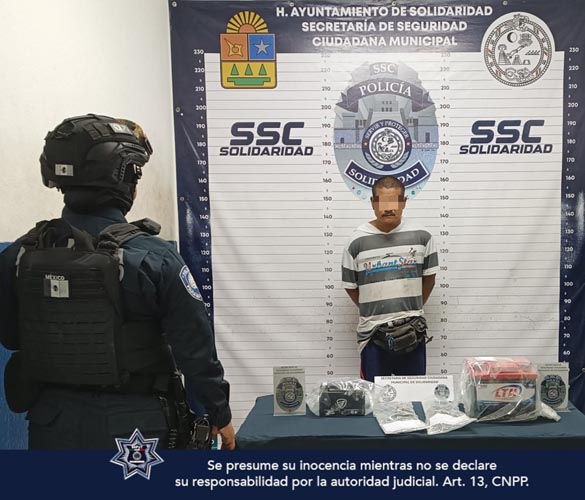Capturan infraganti a un caco de baterías de vehículos