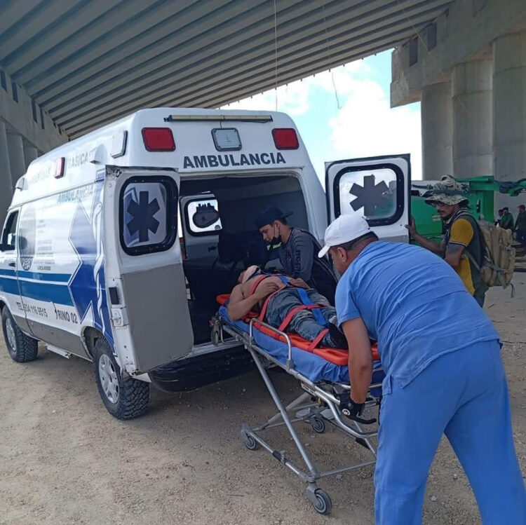 Grave accidente en la construcción del Tren Maya: trabajador cae desde más de 30 metros