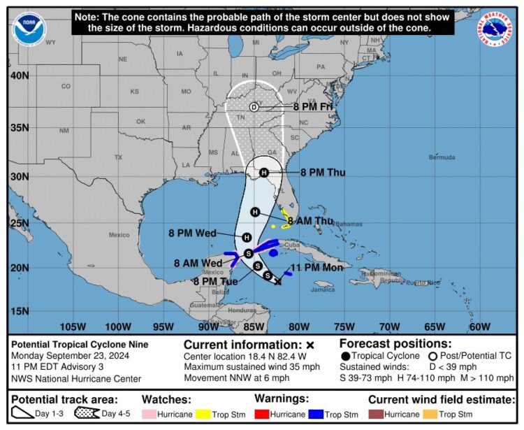 Quintana Roo mantiene alerta azul por acercamiento de ciclón tropical “Nueve” a sus costas