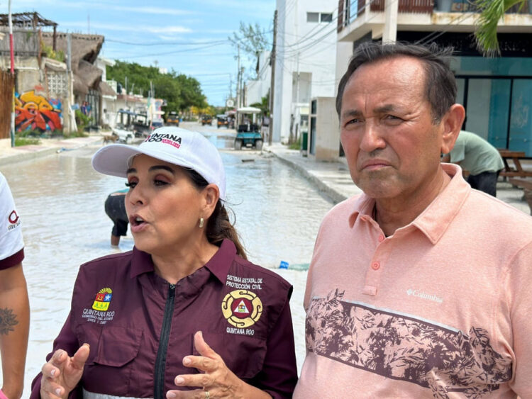 Realizan Gobernadora y el alcalde Nivardo Mena recorrido en Holbox