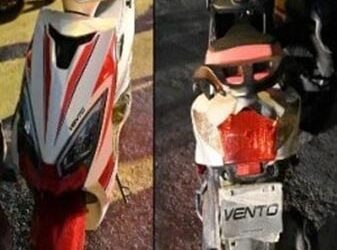 Individuo trata de escapar con una motocicleta robada