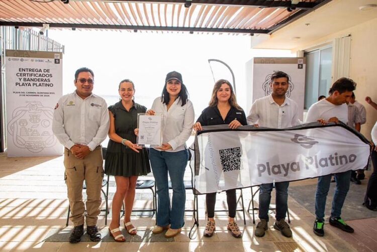 Reciben 13 certificaciones de playas Platino en Solidaridad