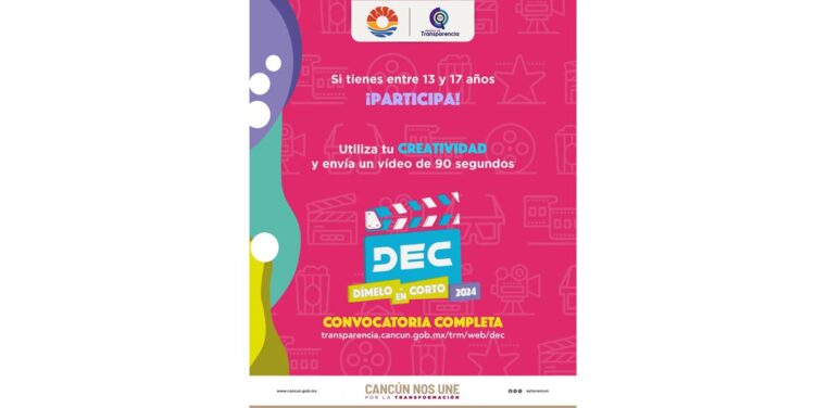 Lanzan concurso de cortometrajes “Dímelo en Corto” para jóvenes de Benito Juárez