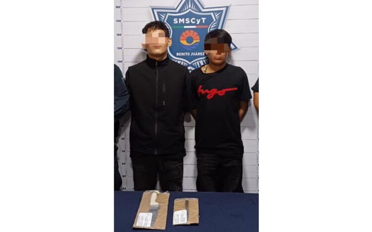 Dos detenidos en Cancún por portación de arma blanca