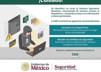 Alertan sobre ataques cibernéticos en sistemas operativos de equipo de cómputo