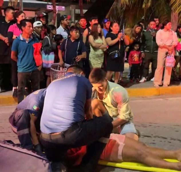 Mujer atropellada en plena avenida principal en Tulum