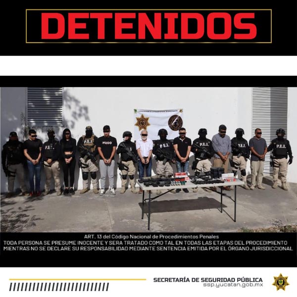 SSP detiene a siete personas con armamento en vehículos de lujo; tres son de Quintana Roo
