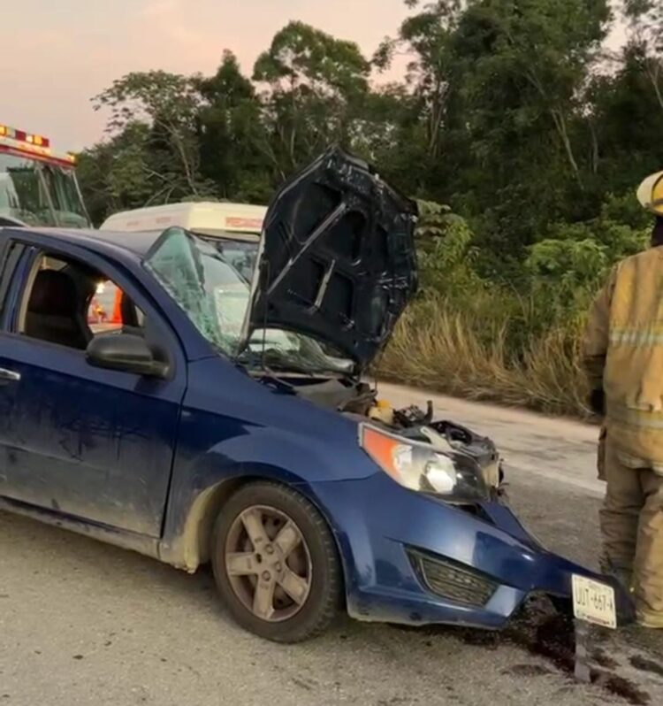 Impacto de alta velocidad deja múltiples heridos en la Tulum-Carrillo Puerto